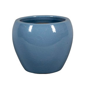 PFP1012 Round Bowl Pot Ceramic Glazed Ruby Blue Height 23cm Diameter 28cm