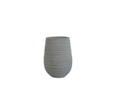 Striped Crucible Fibercement Pot Grey Color Set of 3