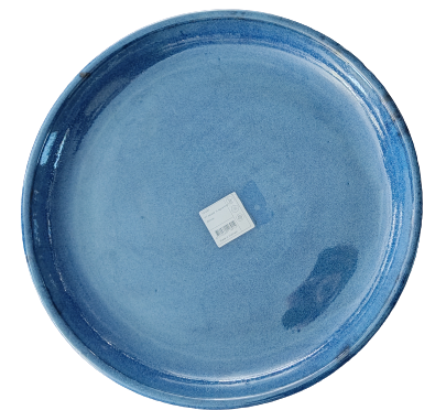 PFP1222 Round Ceramic Tray Aqua Blue Color Diameter 25cm