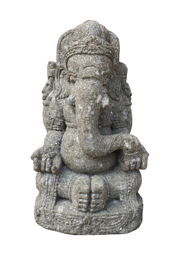 Sitting Ganesha Basanite Stone 50cm Height Cst GA050NA