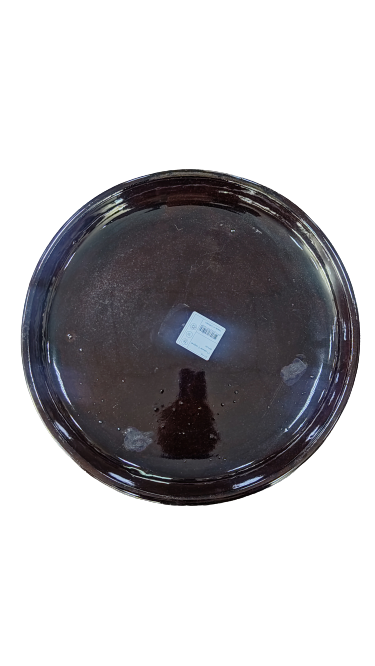 PFP1223 Round Ceramic Tray Cognac Color Diameter 30cm