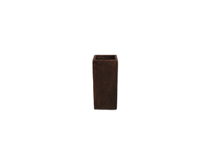 Wood Finish Tall Square Fibercement Pot 