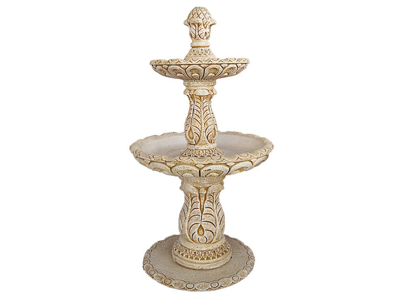 Fuente Napoles Two Tiered Concrete Fountain Ocre 160cm Height