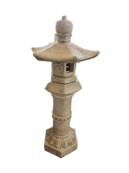 Oriental Lantern Cast Stone Garden Lantern Pompeii Ash Finish