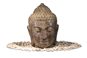 Buddha head water Feature Cast Stone 34cm Height PLWGBH01 030AF
