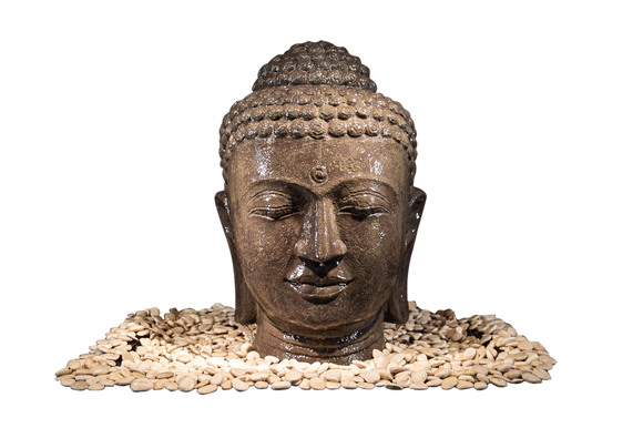 Buddha head water Feature Cast Stone 50cm Height PLWGBH01 050AF