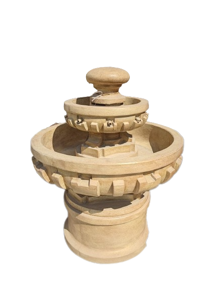 Small Regal Tier Fountain Cast Stone Garden Water Feature Florentine Finish