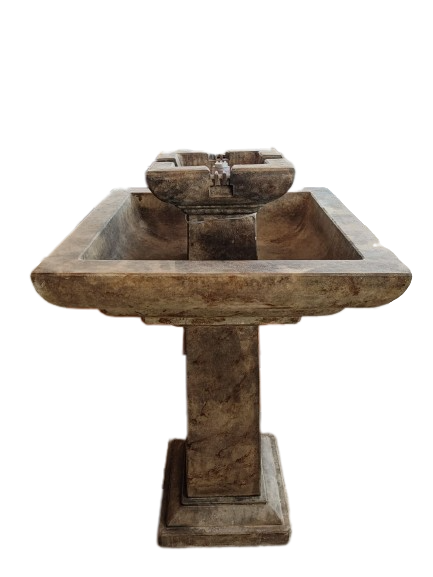 Falling Water Fountain Cast Stone Garden Water Feature Relic Laval Finish