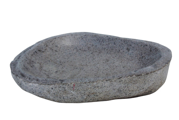 Stone Natural Edge Round Pond Bowl Riverstone 40cm Diameter 8cm Height RS BOWL02 040x025x8NA