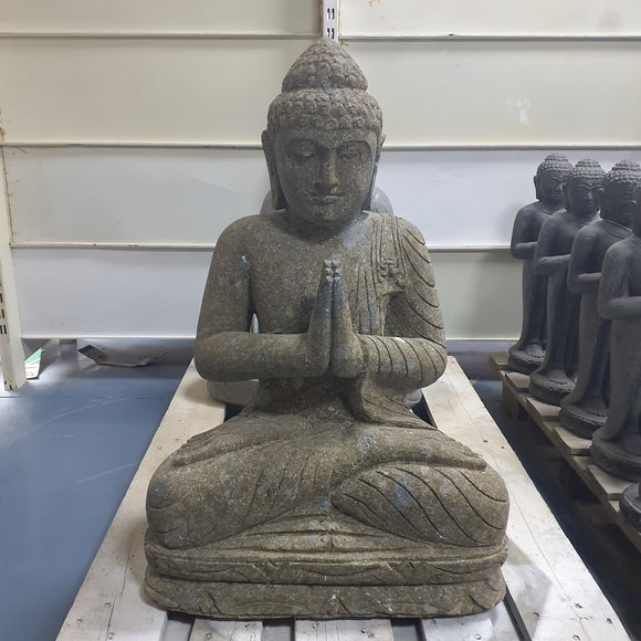 Indian Sitting Buddha Statue Basanite 75cm Height