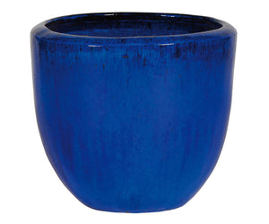 Round Bowl Pot Ceramic Glazed Stockholm Lux 7-32B Blue Set of 4