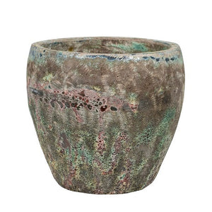 Round Pot Ceramic Ancient Melbourne 1-01SA Sea Green Set of 3