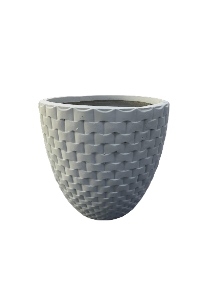Weave Design Round Fibercement Pot GA30-2512