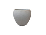 Contemporary Round Fibercement Pot White Color Set of 3