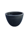 Round Fibercement Black Pot Set of 2