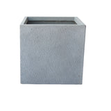 Rippled Cube Fibercement Pot Light Grey Color Set of 3