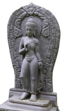 Standing Buddha Relief Cast Stone 100cm Height