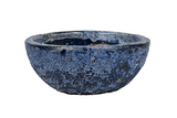 Wide Bowl Ceramic Antique Blue Set of 3