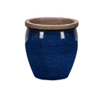 Lipped Bowl Pot Ceramic Blue Color Set of 2