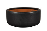 Wide and low Bowl Pot Ceramic Metallic Color Set of 3
