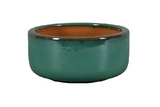 Wide and low Bowl Pot Ceramic Ice Green Color Set of 3