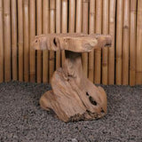 Teakwood Table With Abstract Legs 35cm Height