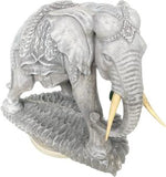 Elephant With Blanket Look Right Statue 53cm Height