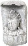 Buddha Bust Relief Cut Out Of A Tree 28cm Height