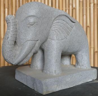 Standing Elephant Riverstone 45cm Length
