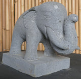 Standing Elephant Riverstone Statue 45cm Length