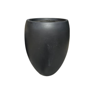 GA3017962 Tall Round Pot Black Height 61cm Diameter 46cm