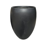 GA3017963 Tall Round Pot Black Height 84cm Diameter 67cm