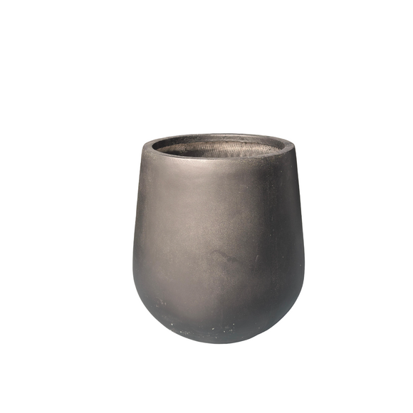 GA303451 Plain Crucible Pot Black Height 32cm Diameter 32cm