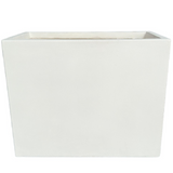 GA301955 Tall Rectangular Fibercement Pot White Height 90cm Length 100cm