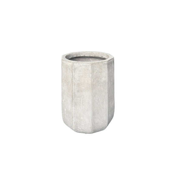 GA3016631 Angled Crucible Fibercement Pot Natural Cement Color Height 36cm Diameter 28cm