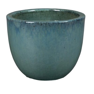 PFP7323 Round Bowl Pot Ceramic Glazed Stockholm  Ice Green Height 39cm Diameter 47cm