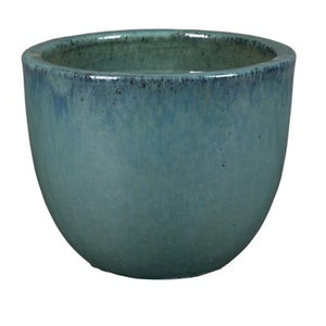 PFP7322 Round Bowl Pot Ceramic Glazed Stockholm Ice Green Height 33cm Diameter 37cm