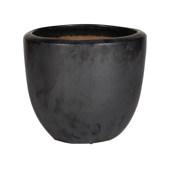 PFP7323 Round Bowl Pot Ceramic Glazed Stockholm Lux Metallic Height 39cm Diameter 47cm