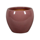 Round Bowl Pot Ceramic Ruby Pink Set of 3