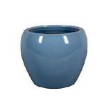 Round Bowl Pot Ceramic Ruby Blue Color Set of 3