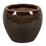Round Bowl Pot Ceramic Misty Brown Color Set of 3