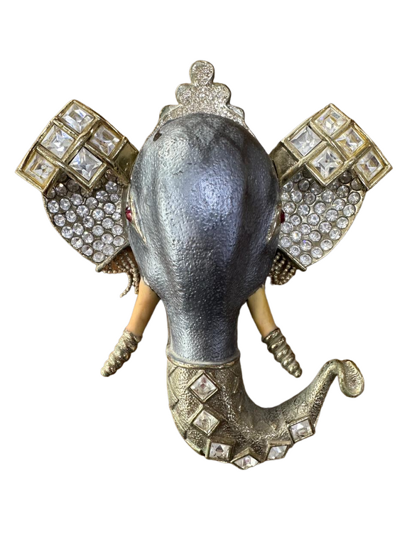 Elephant Head With Designed Crystals