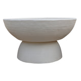FR5679 Agalina Wide Bowl Planter With Stand Marfil 50cm Height 100cm Diameter