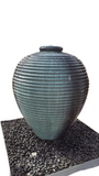 DP Bida Pot Fountain with Horizontal Stripe Green Wash Color 150cm Height Set