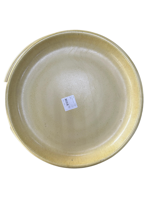 PFP1225 Round Ceramic Tray Cream Color Diameter 41cm