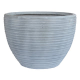 Horizontal Striped Fiber Cement Pot