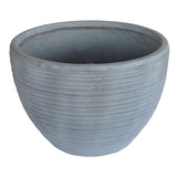 Horizontal Striped Fiber Cement Pot