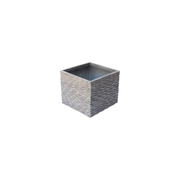 Wave Patterned Cube Planter
