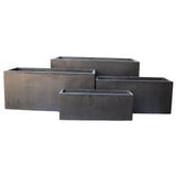 Rectangular Fibercement Planter Plain Grey