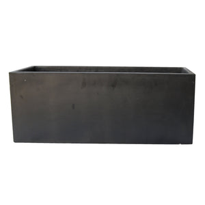 Rectangular Fibercement Planter Plain Grey